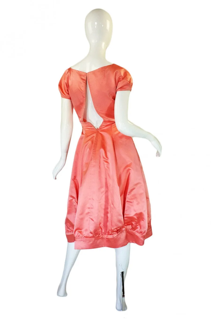 1950s Harvey Berin Silk Peach Dress