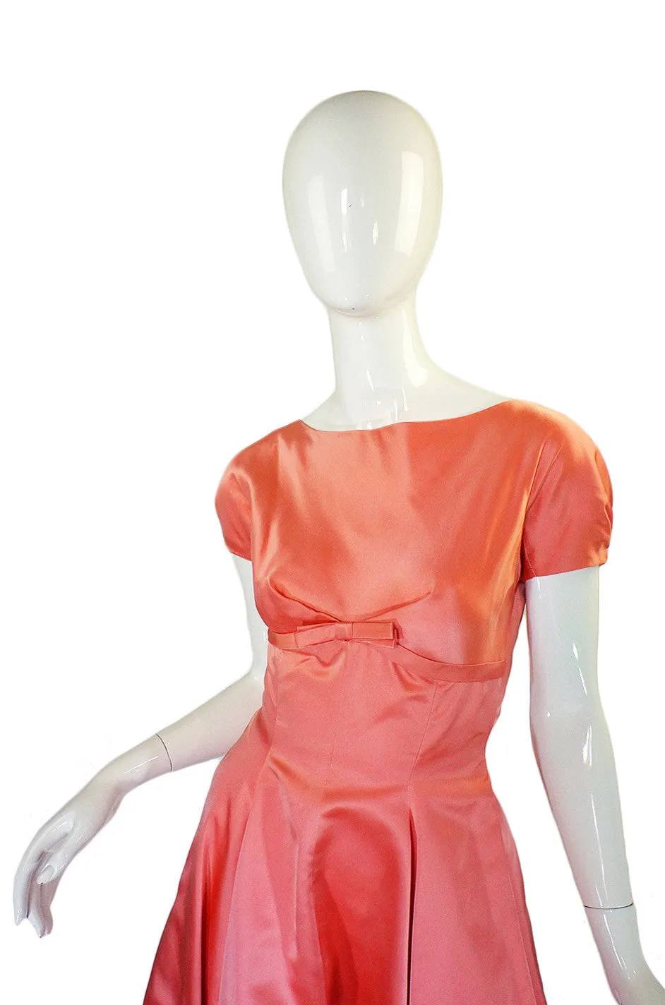 1950s Harvey Berin Silk Peach Dress