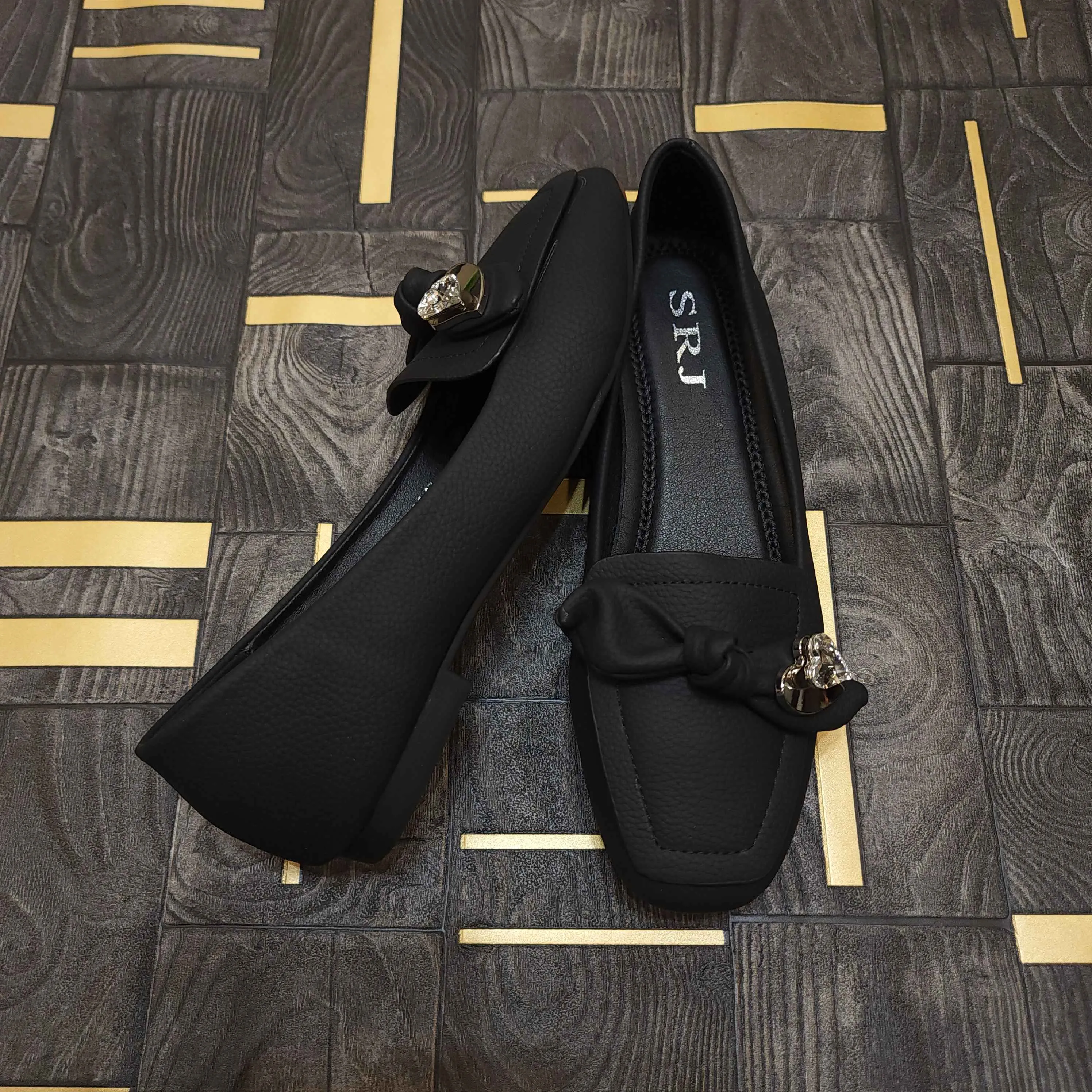 Black Bow Pump Shoes