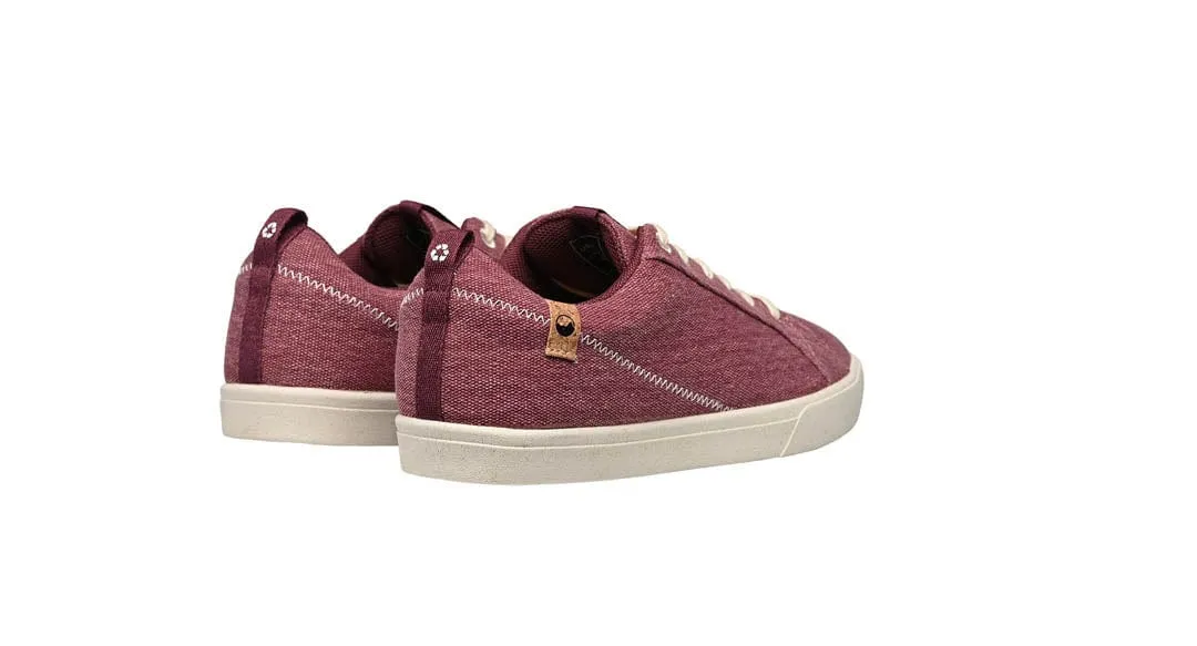 Cannon Women's Recycled Canvas Sneakers | Burgundy