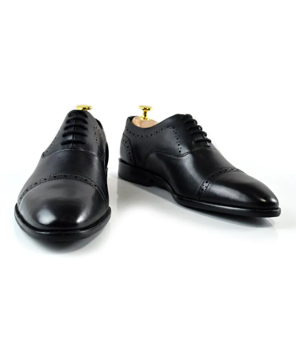 Cap Toe Oxfords - Black