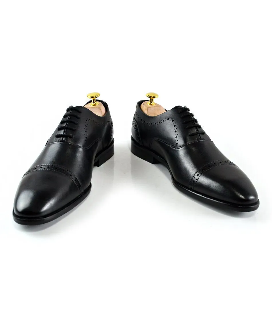 Cap Toe Oxfords - Black