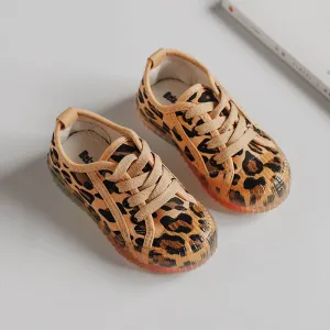 Casual Animal Print Canvas Soft Sole Cool Shoes For Kids