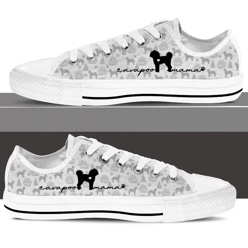 Cavapoo Low Top Shoes, Dog Printed Shoes, Canvas Shoes For Men, Women