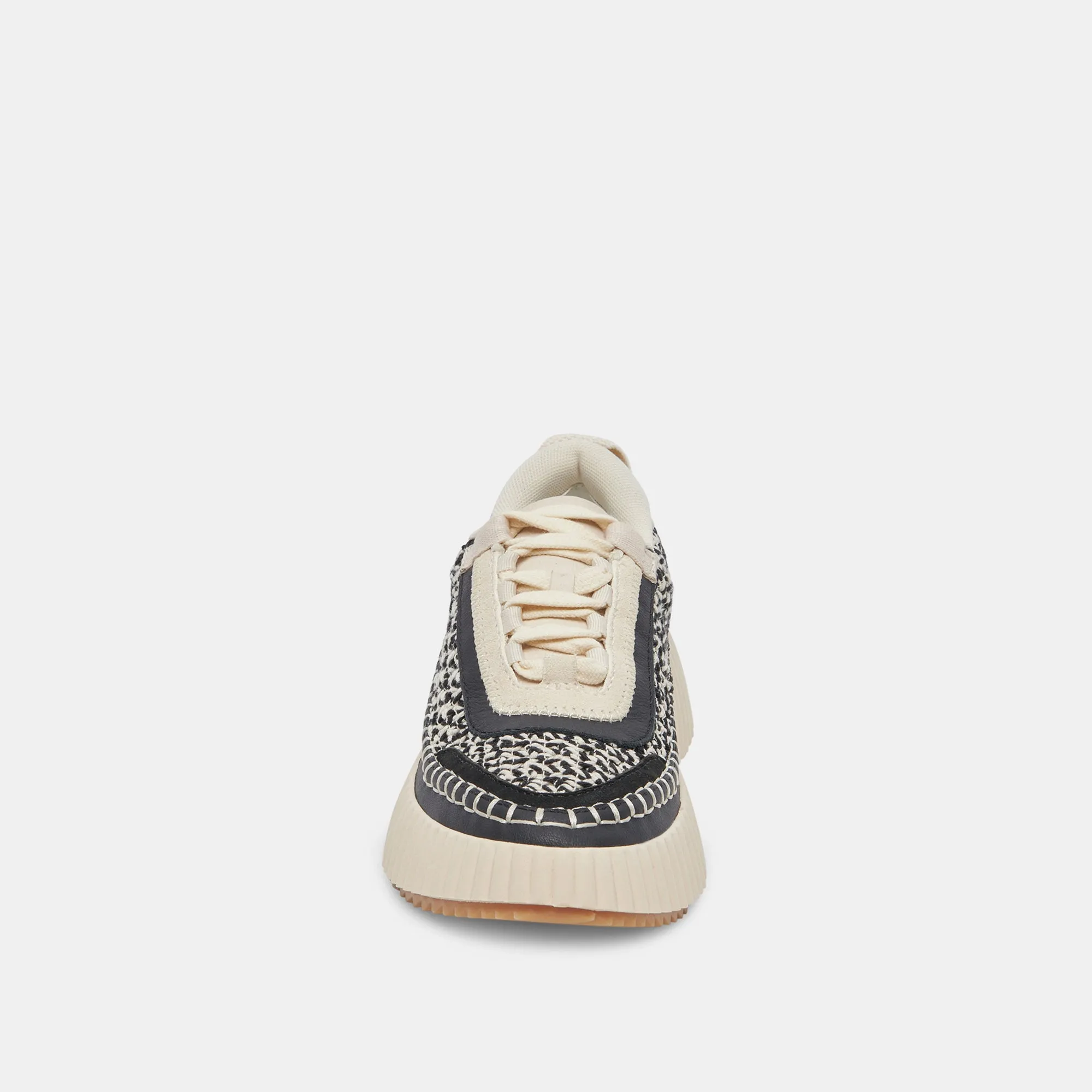 DOLEN SNEAKERS WHITE BLACK WOVEN