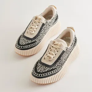 DOLEN SNEAKERS WHITE BLACK WOVEN