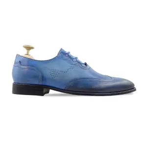 Edison - Men's Burnished Blue Calf Leather Oxford Shoe