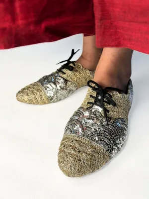 Festive Gold & Silver Oxfords