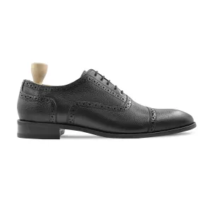 Ieper - Men's Black Pebble Grain Leather Oxford Shoe