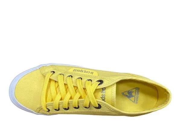 Le Coq Sportif adult canvas sneakers shoe Deauville Plus 1411204 yellow