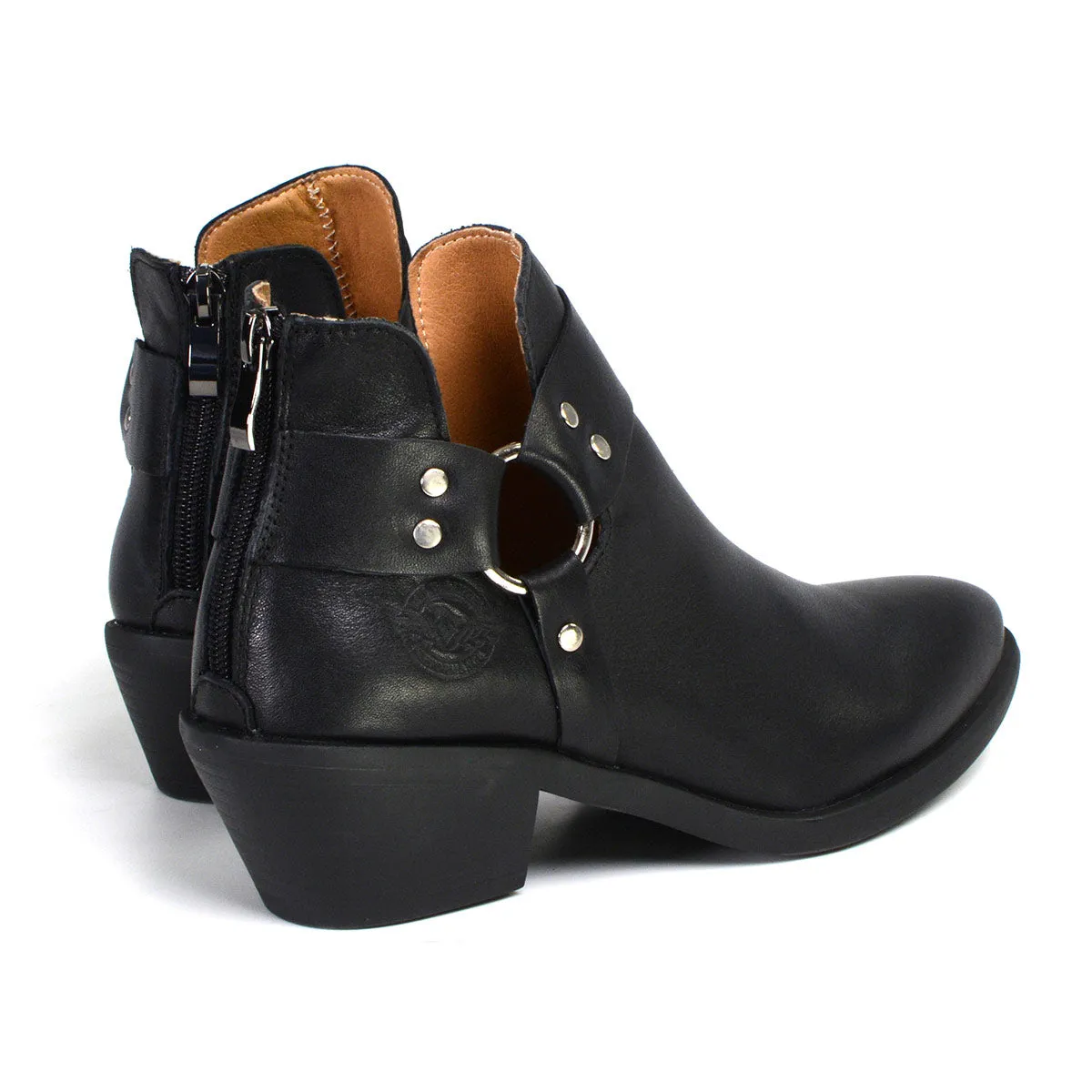 Milwaukee Leather MBL9443 Women's 'Sleek' Premium Black Leather