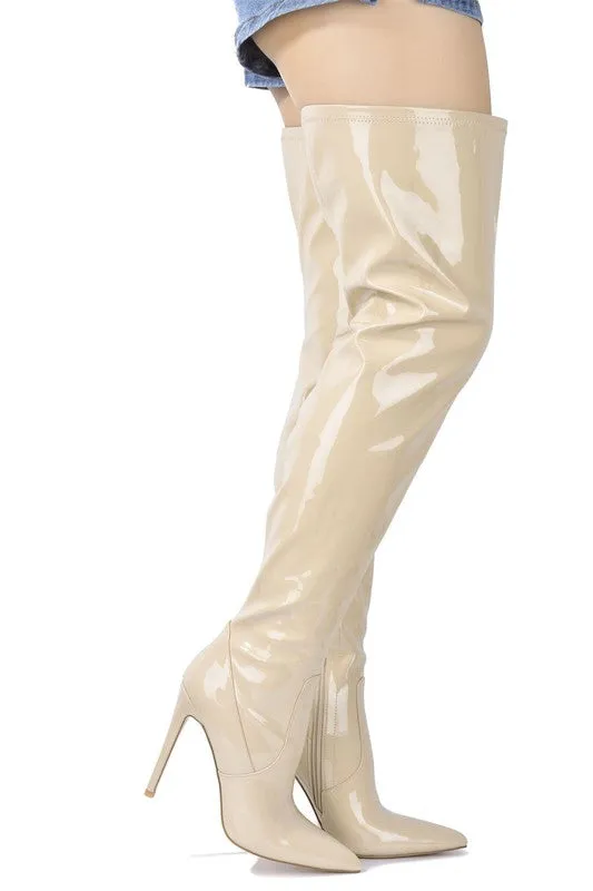 Molly Knee High Boot (Off White)