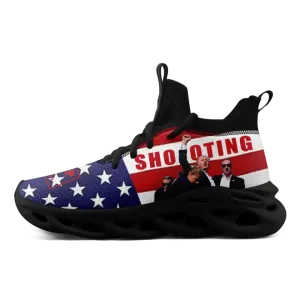 Personalized Trump Sneakers, Custom Shooting Event Shoes, Breathable Walking Shoes,  Glow at Light Shoes