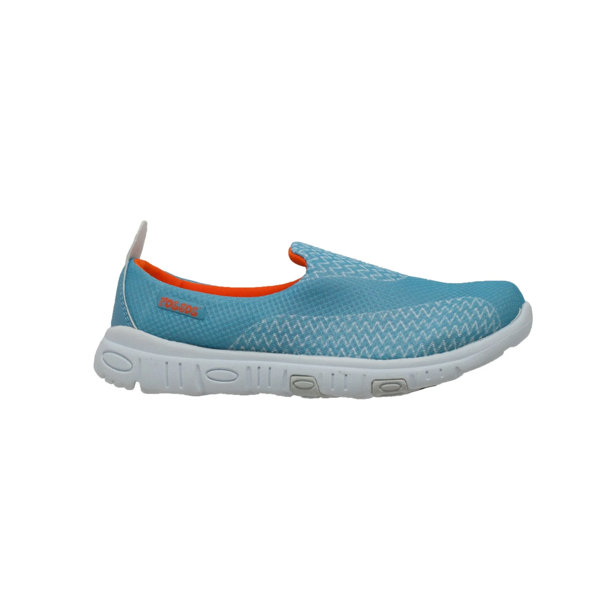 Rocsoc Womens Blue/Orange Comfort Stride Slip On Mesh