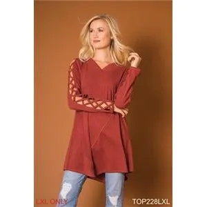 Simply Noelle Cut It Out Tunic - Paprika