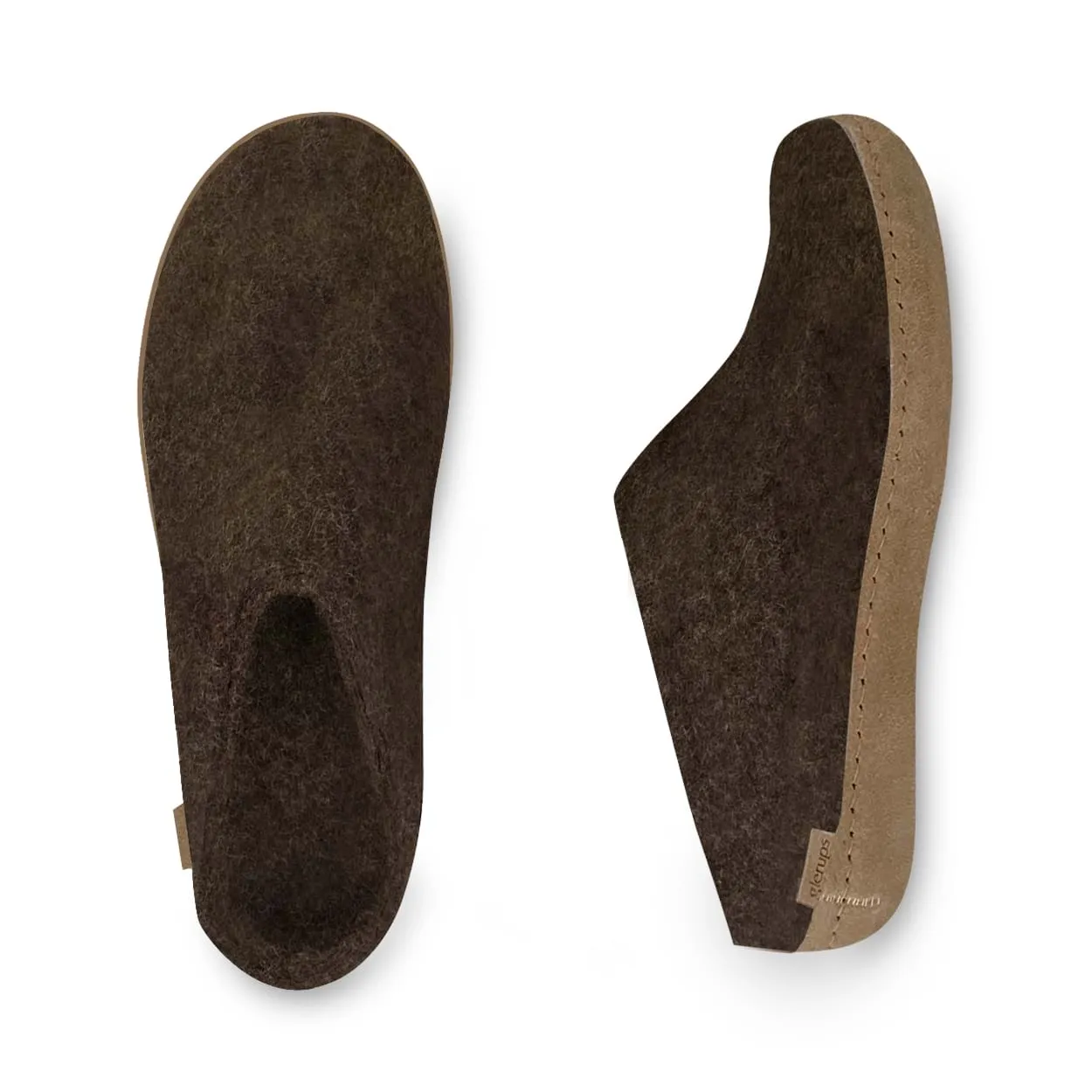 Slip-on with leather sole - Nature brown