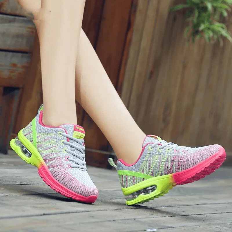 Stylish Bright Mesh Women's Sneakers / Breathable Sports Shoes - SF0876