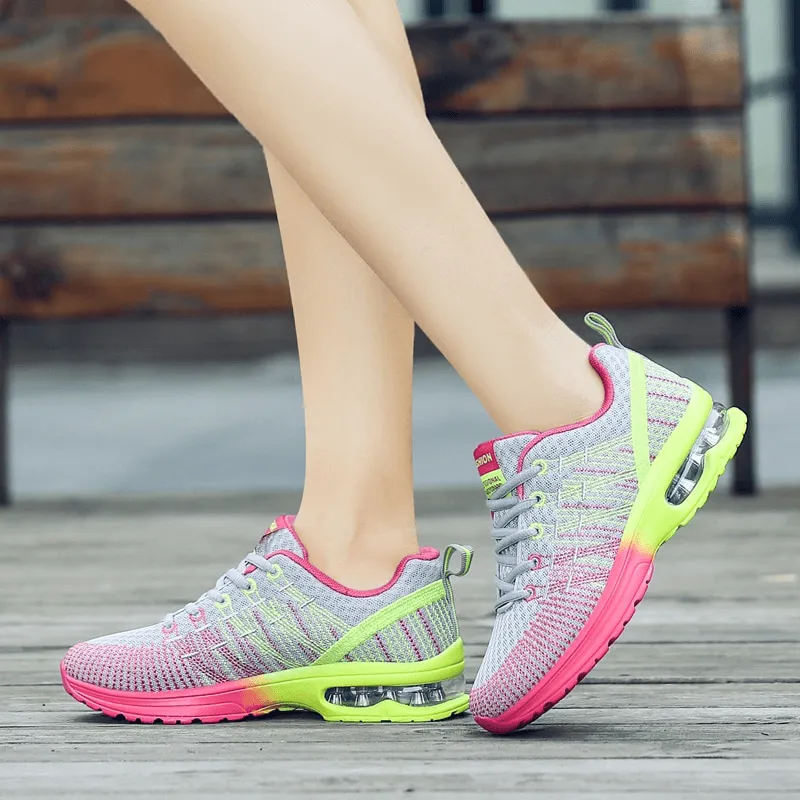 Stylish Bright Mesh Women's Sneakers / Breathable Sports Shoes - SF0876