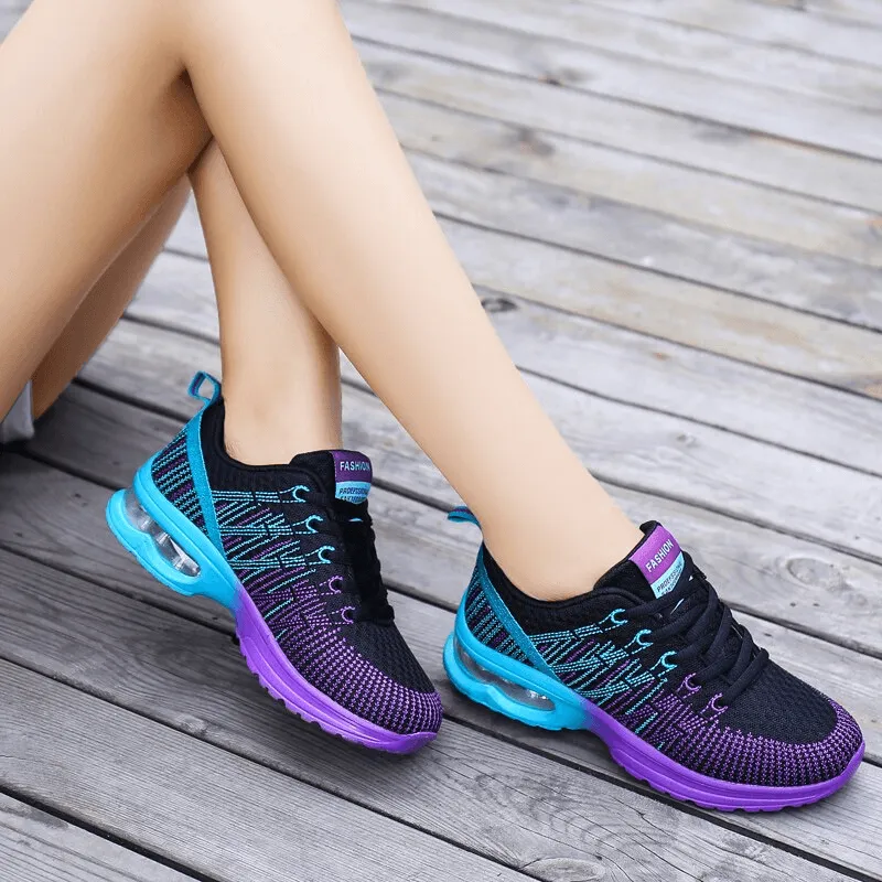 Stylish Bright Mesh Women's Sneakers / Breathable Sports Shoes - SF0876