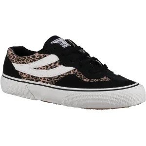 Superga 2941 Revolley Leather Women's Black/Micro Leopard Trainers