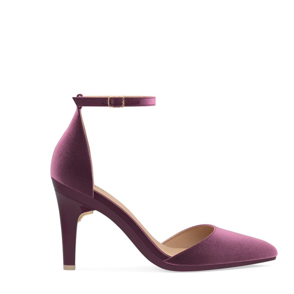 The D'Orsay - Sugar Plum Velvet 4 Stiletto