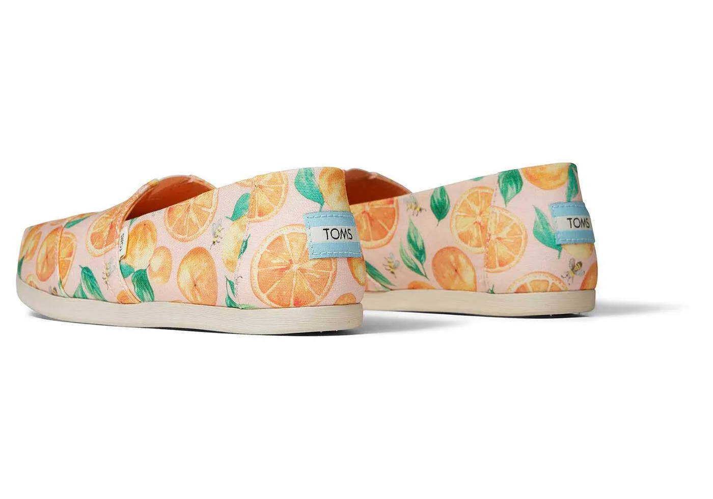 Toms Womens Alpargata Pale Pink Sunkissed Oranges Print