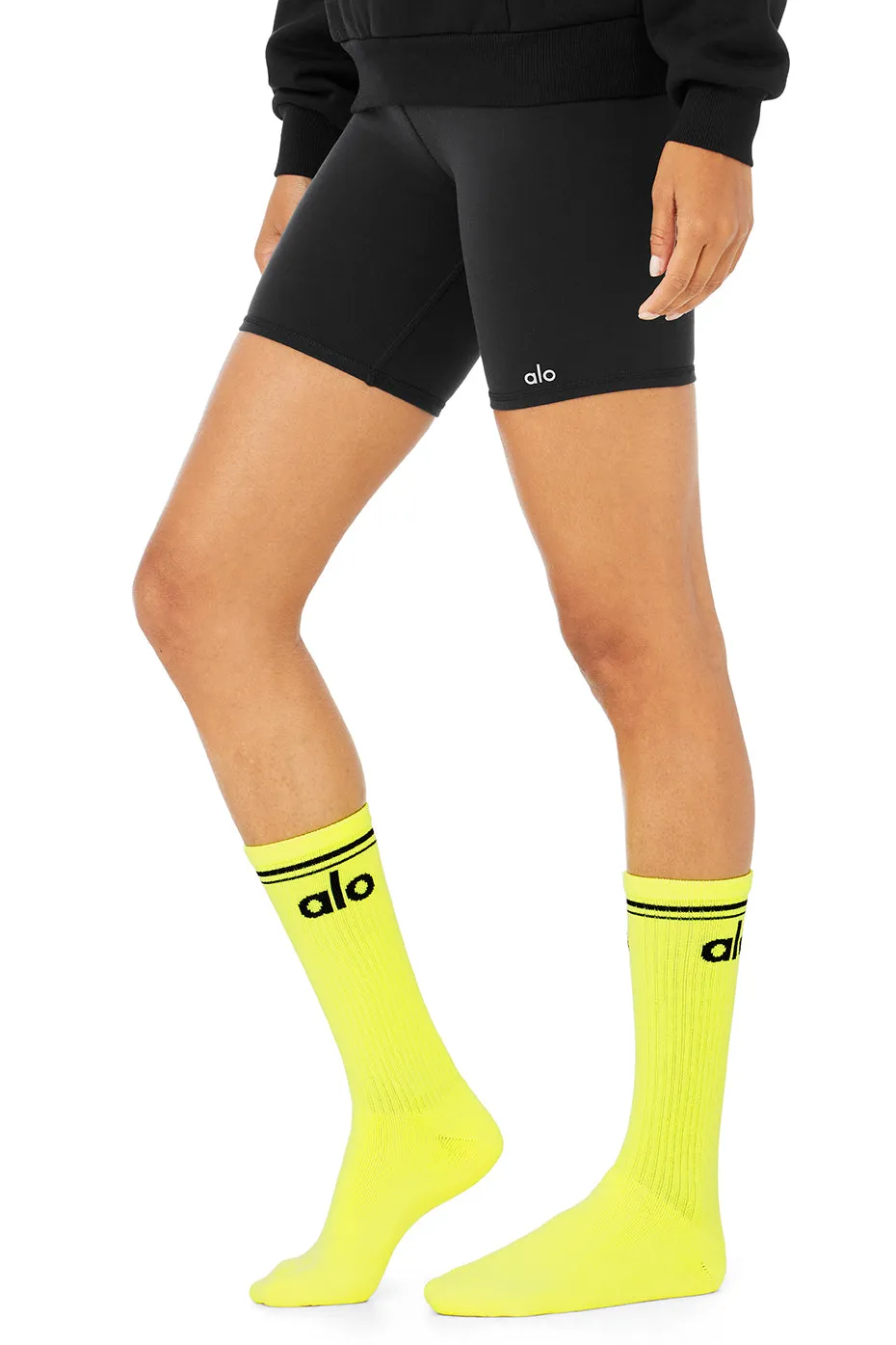 Women's Throwback Sock - Highlighter/Black